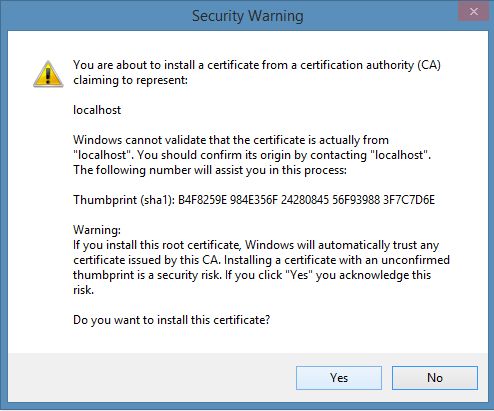 SSL Security Warning